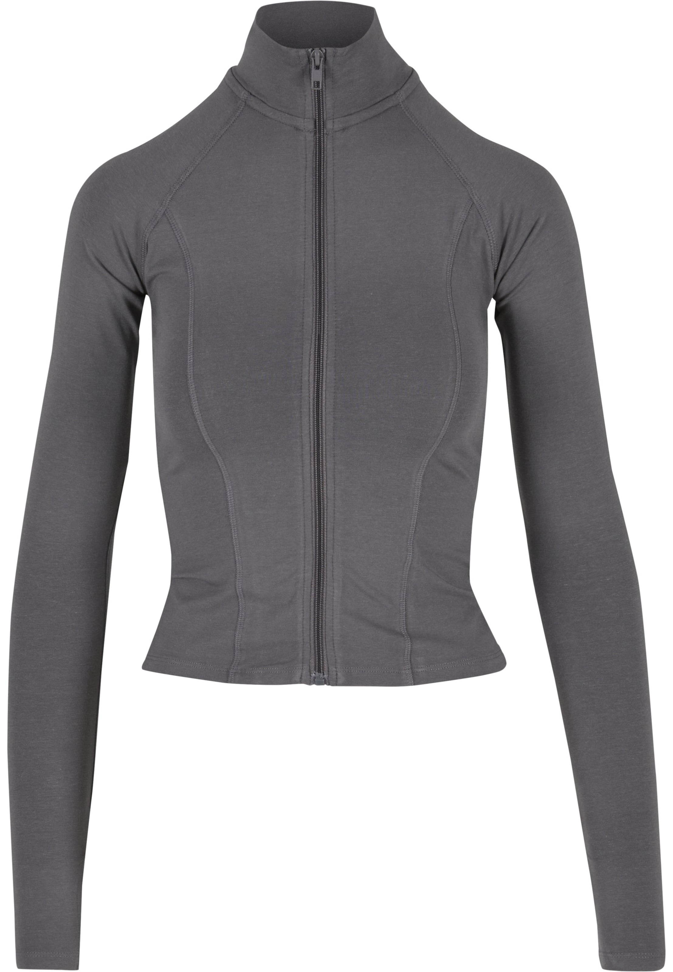 DEF Sportief sweatvest in Grijs: voorkant