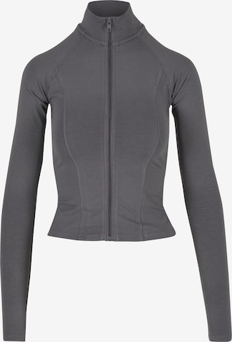 DEF Sportief sweatvest in Grijs: voorkant