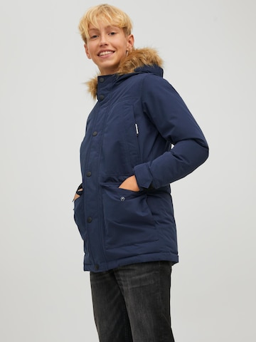 Jack & Jones Junior Winter Jacket 'Winner' in Blue: front