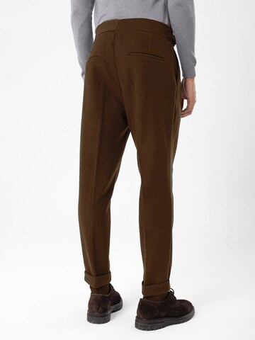 Antioch Tapered Pleat-front trousers in Brown