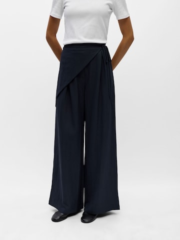 OBJECT Wide leg Broek 'OBJSaga' in Blauw: voorkant