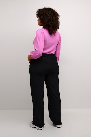 KAFFE CURVE Regular Broek 'Signe ' in Zwart