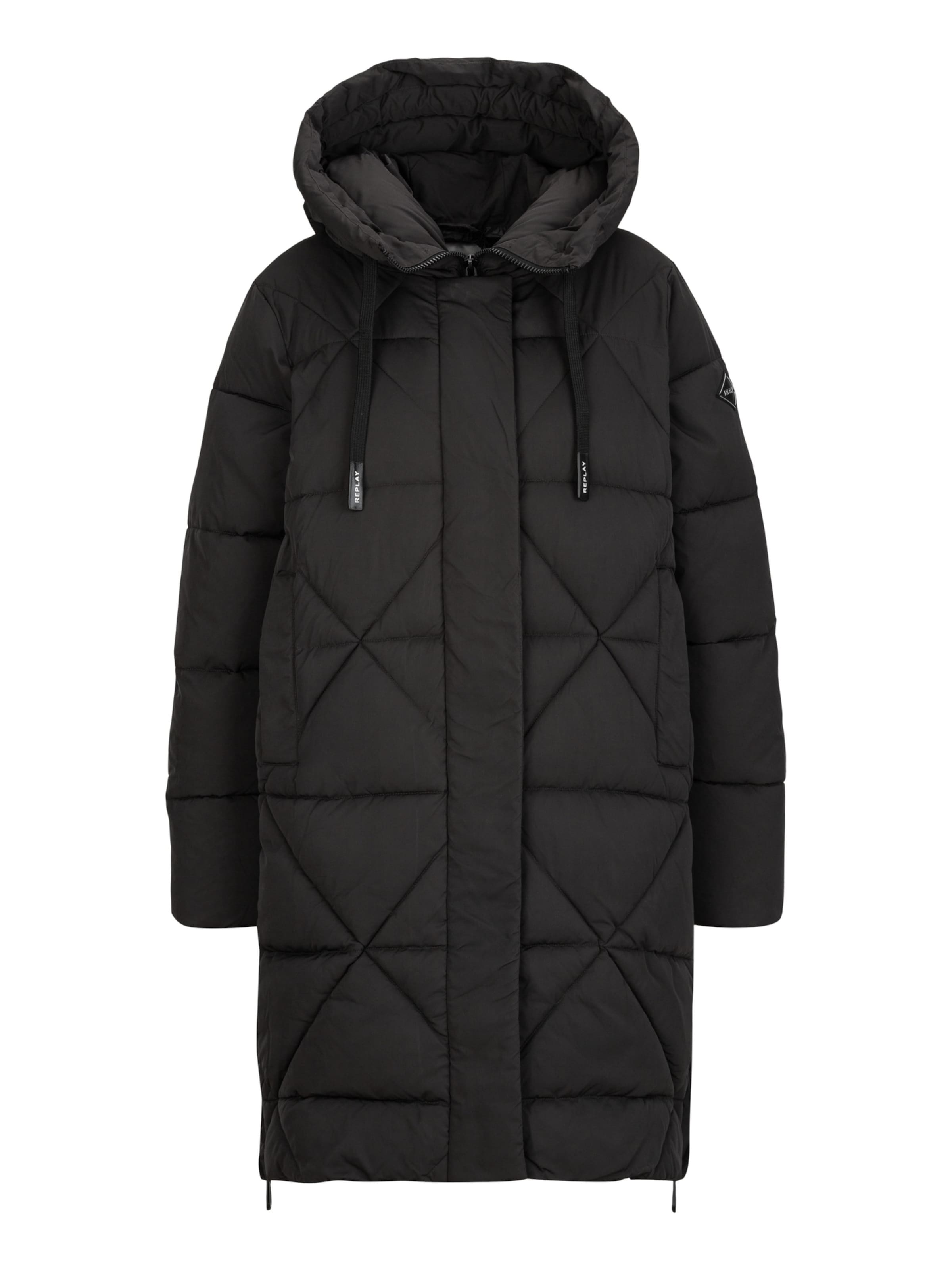 REPLAY Winter parka in Black: front