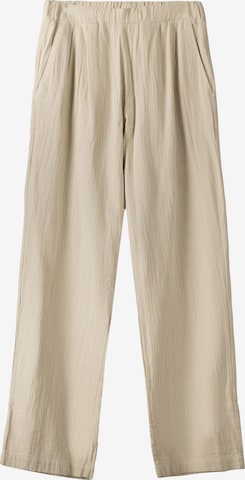 Loosefit Pantalon Bershka en beige : devant