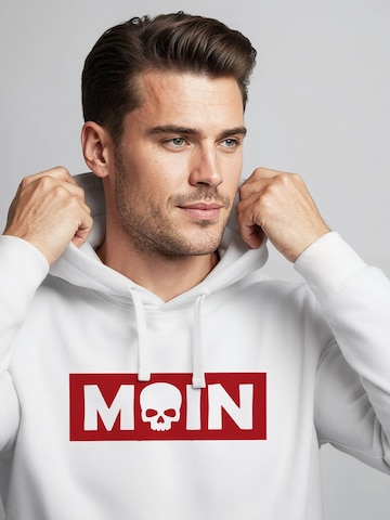 Neverless Sweatshirt 'Moin Skull' in Weiß