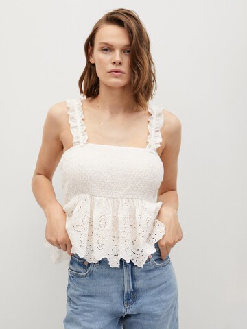 MANGO Top in White: front