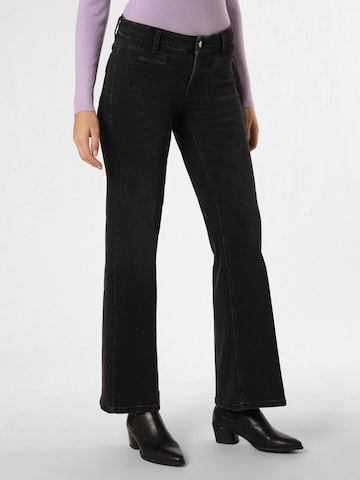 Cambio Boot cut Jeans ' Tess ' in Black: front