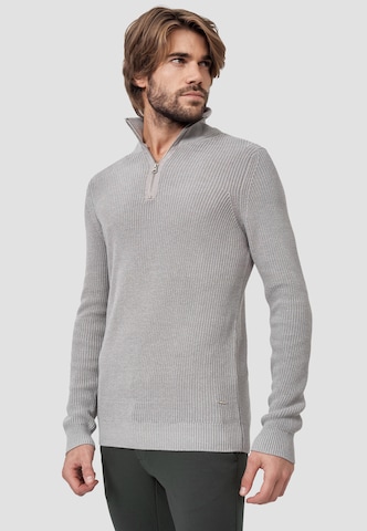 INDICODE JEANS Pullover 'Mayer' in Grau: predná strana