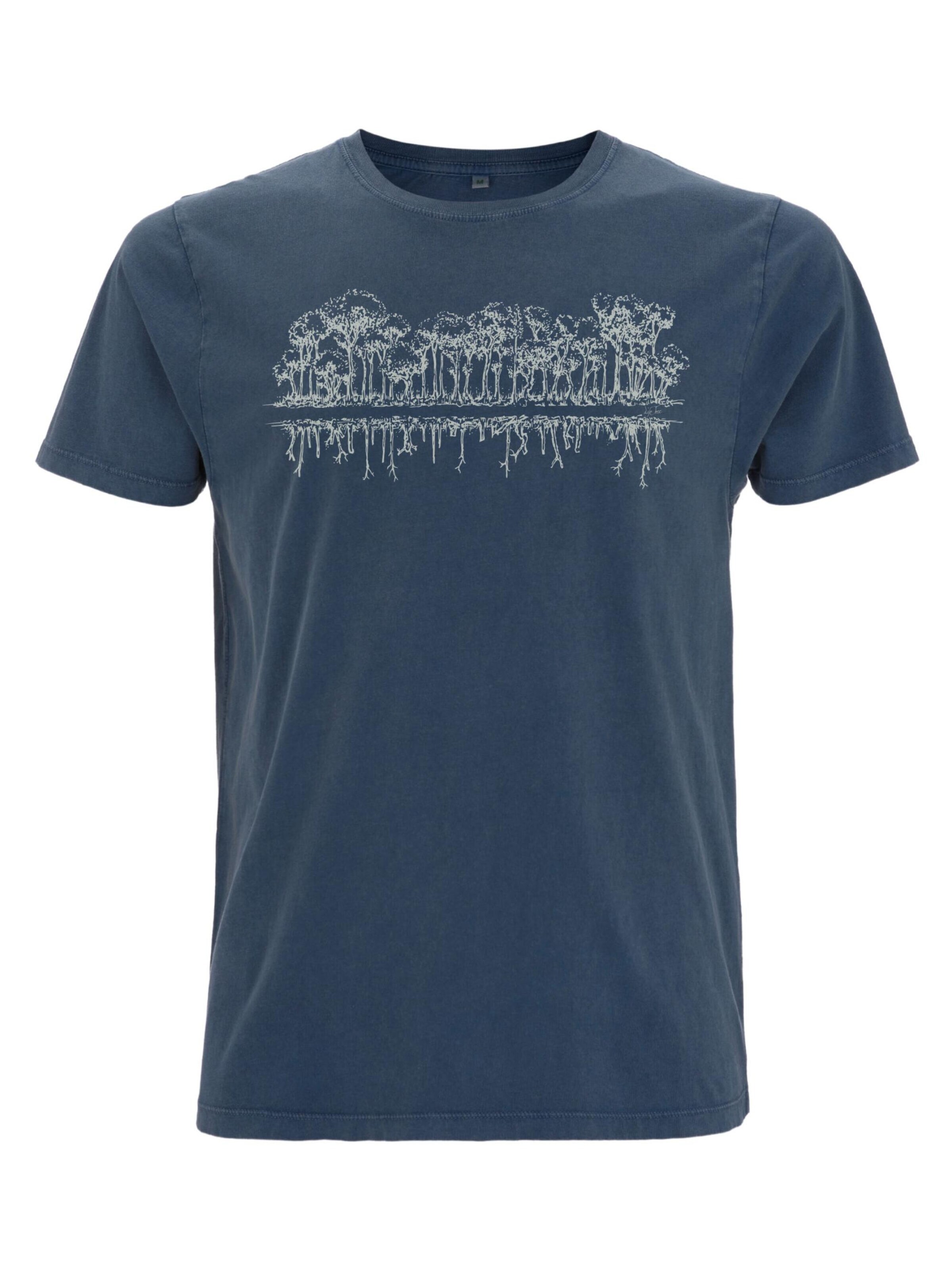 Life-Tree Shirt 'Fairwear Organic  Mirror' in Blue: front