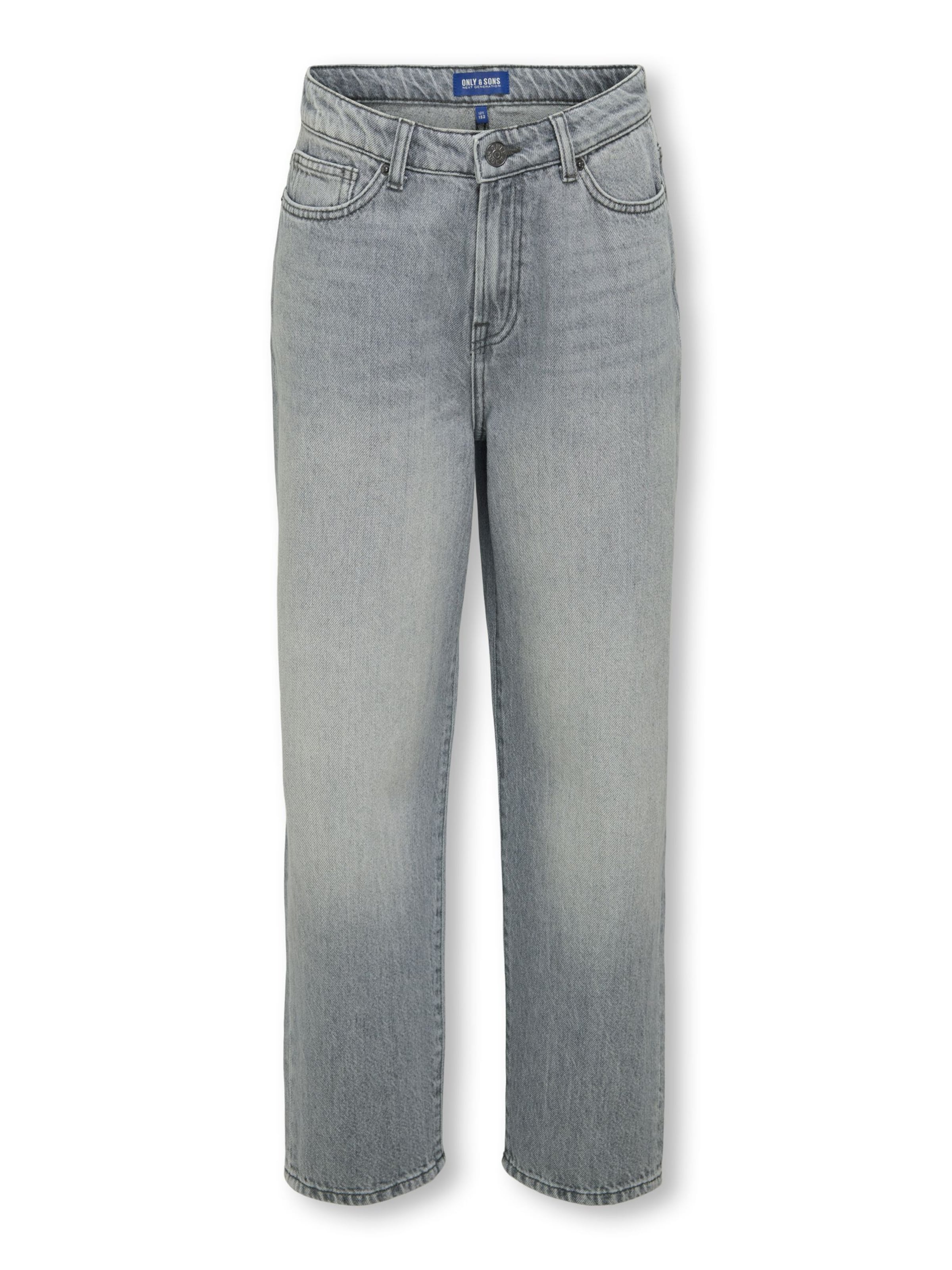 Only & Sons Junior Regular Jeans 'OSJFADE' in Grau: Vorderseite