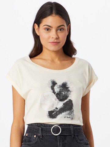 T-shirt 'Koala Bubble' Iriedaily en jaune : devant