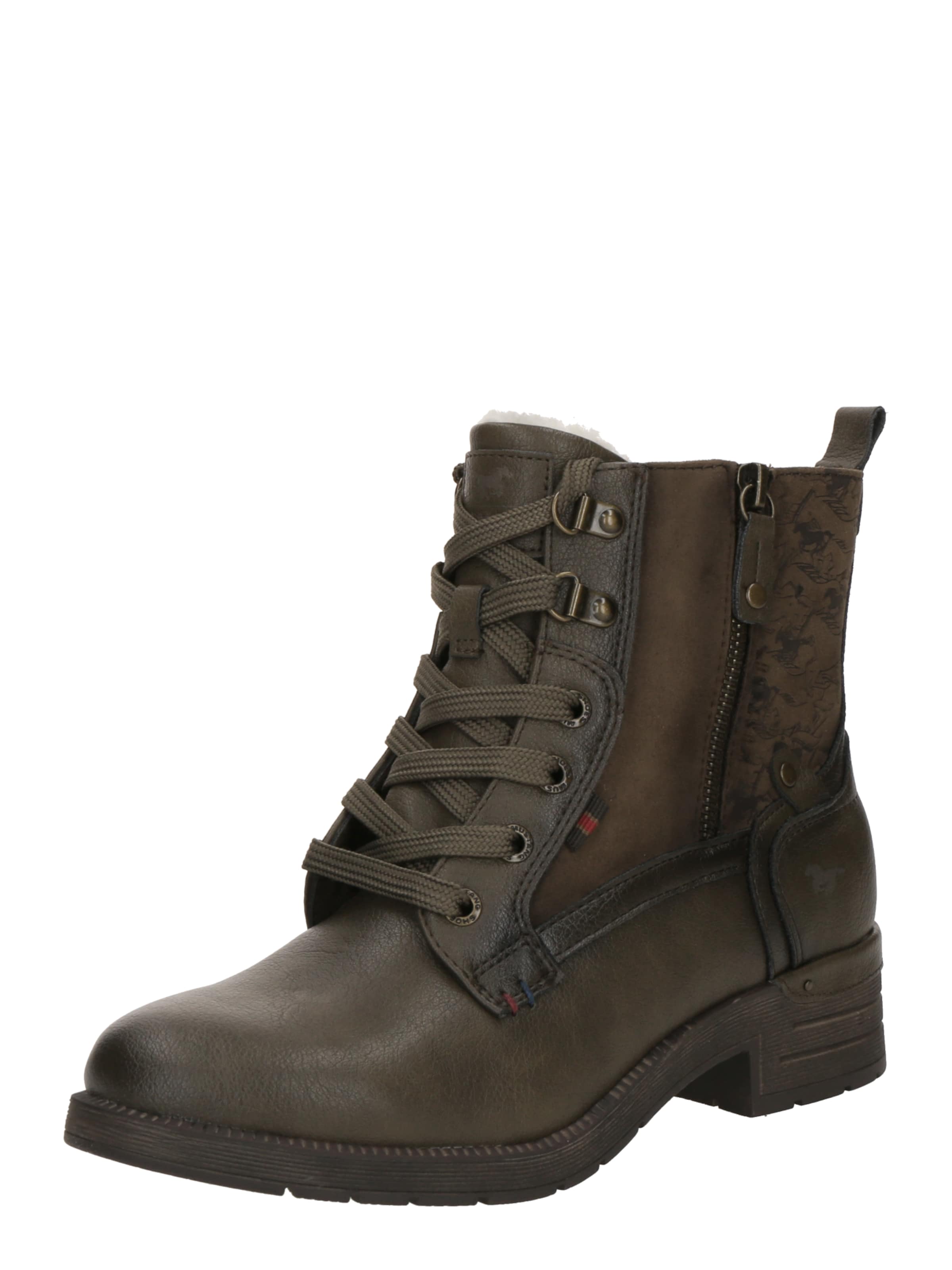 MUSTANG Snørestøvletter i brun: forside