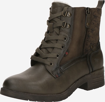 Bottines à lacets MUSTANG en marron : devant
