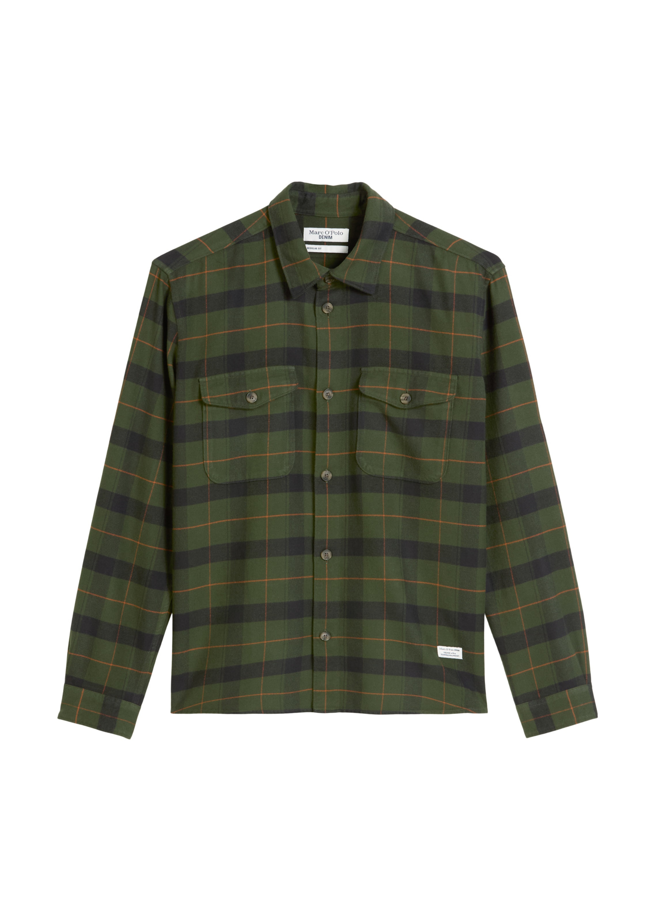 Marc O'Polo DENIM Button Up Shirt in Navy / Dark green / Orange, Item view