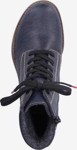 Rieker Lace-Up Ankle Boots '70811' in Blue
