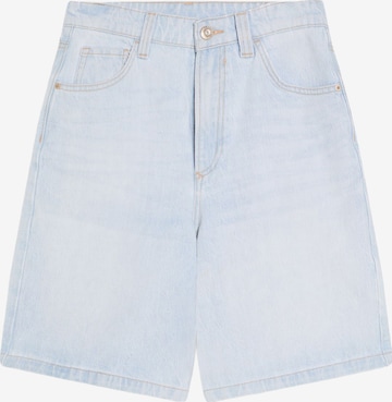 BershkaBaggy Traperice - plava boja: prednji dio