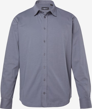 Chemise Men Plus en bleu : devant
