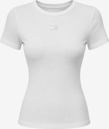 Maglietta 'TJW BADGE RIB DW0DW17881' di Tommy Jeans in beige: frontale