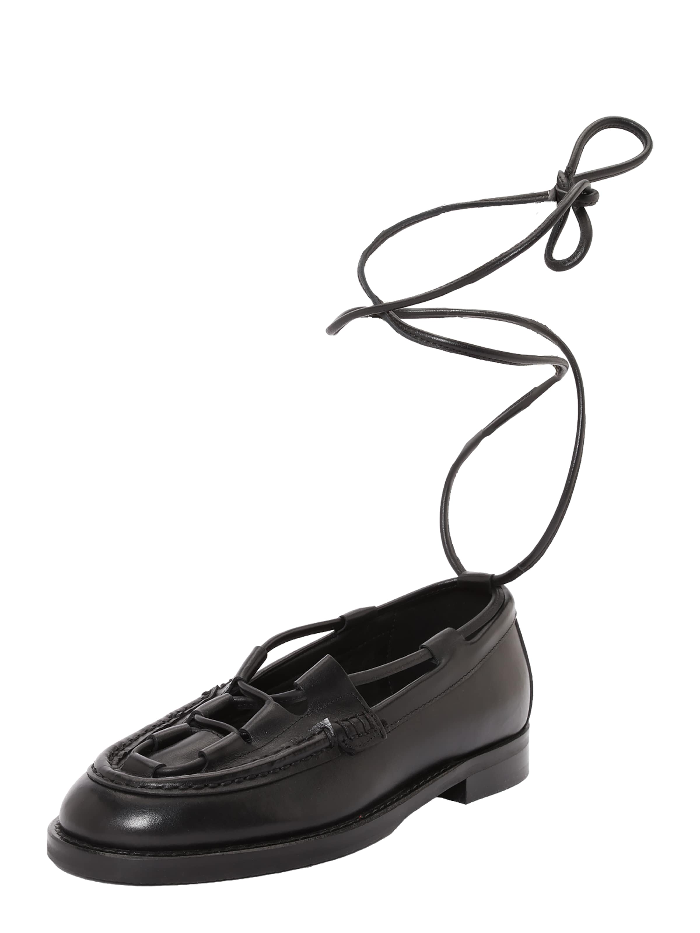 BRONX Classic Flats 'Tran-Sitt' in Black: front