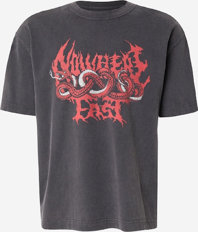 Marškinėliai iš HOLLISTER, spalva – spanguolių spalva / juoda / balta, Prekių apžvalga