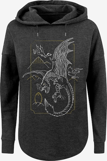 Felpa 'Harry Potter Dragon' F4NT4STIC di colore limone / grigio scuro / offwhite, Visualizzazione prodotti