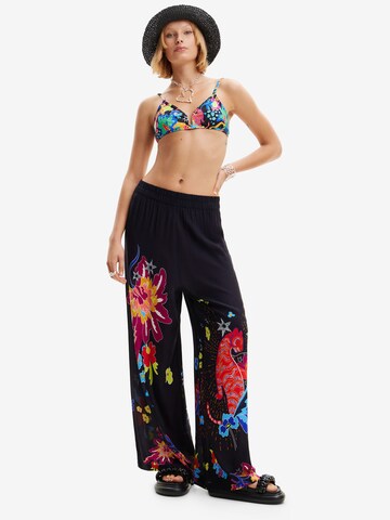 Wide leg Pantaloni de la Desigual pe negru