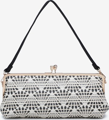 Borsa a mano 'Borsa a mano Kassandra Orlanda Plus - Chiusura fibbia, tessuto jacquard geometrico' di Kassandra in nero: frontale