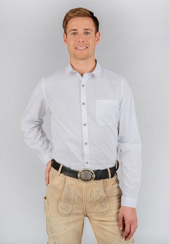 STOCKERPOINT Regular fit Klederdracht overhemd 'Tonio' in Wit: voorkant
