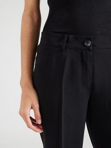 GERRY WEBER Regular Trousers with creases in Black