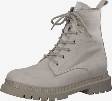 TAMARIS Lace-up bootie in Grey: front