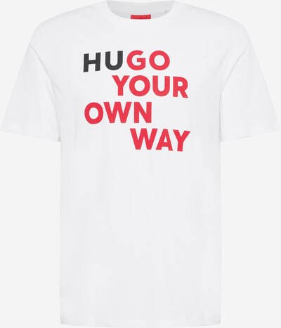 Maglietta 'Durtingten' HUGO di colore rosso / nero / bianco, Visualizzazione prodotti