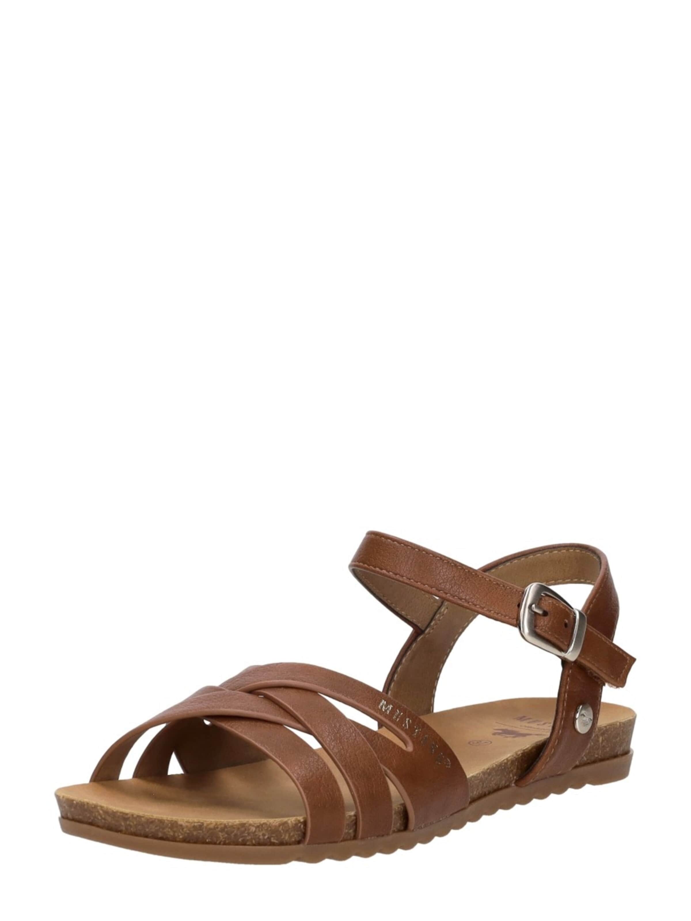 MUSTANG Sandal 'Sandalen Plat' in Brown