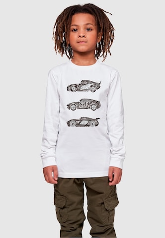 ABSOLUTE CULT Shirt 'Cars - Racers' in Wit: voorkant