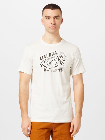 Maloja Λειτουργικό μπλουζάκι 'Korab' σε λευκό: μπροστά