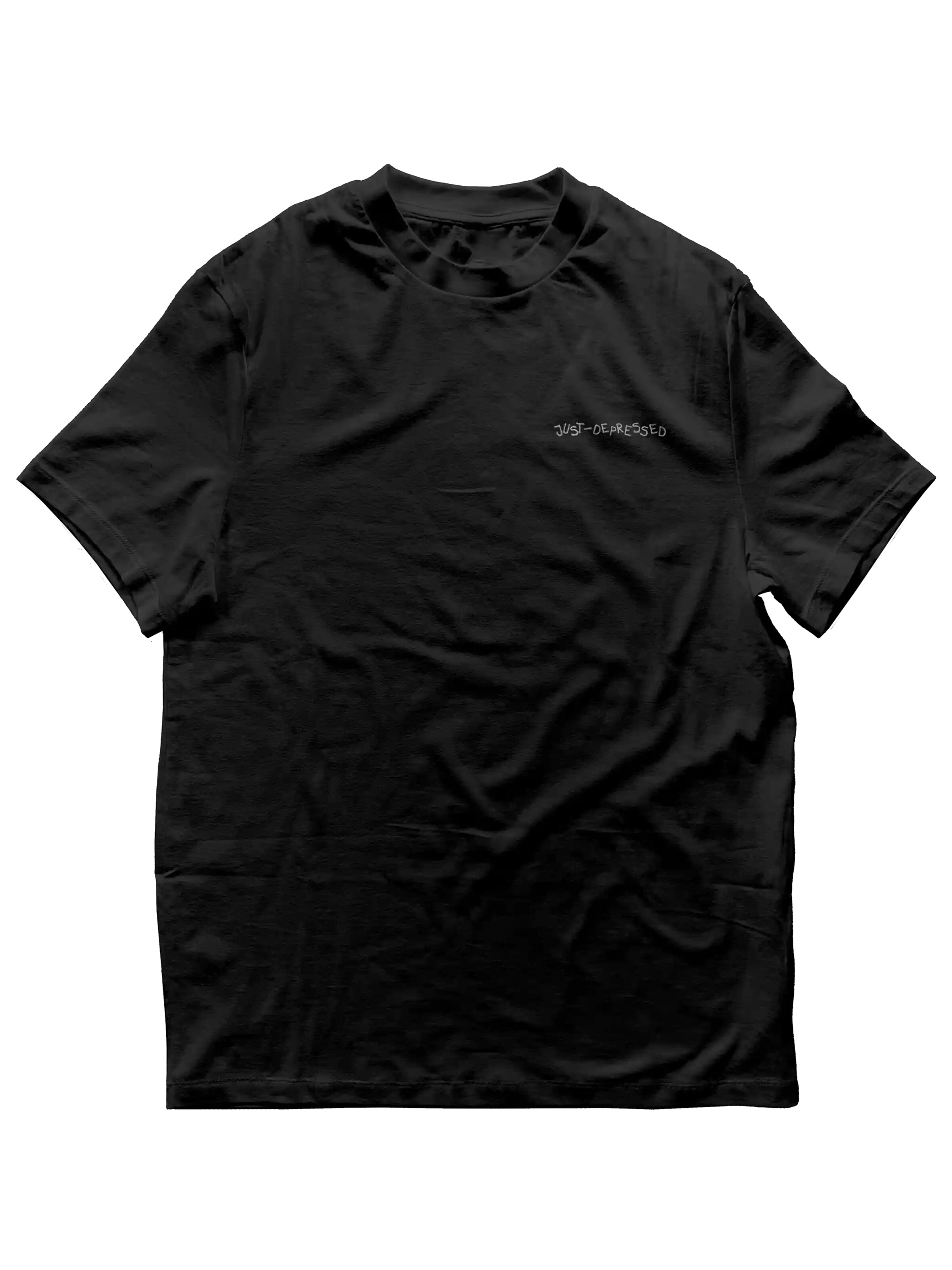 JustDepressed Clothing Shirt 'Overthinking' in Black: front