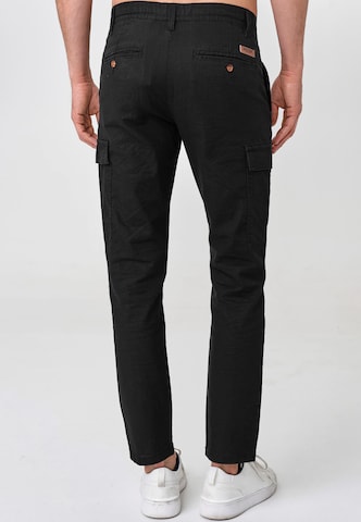 INDICODE JEANS Regular Cargo Pants ' Cagle ' in Black