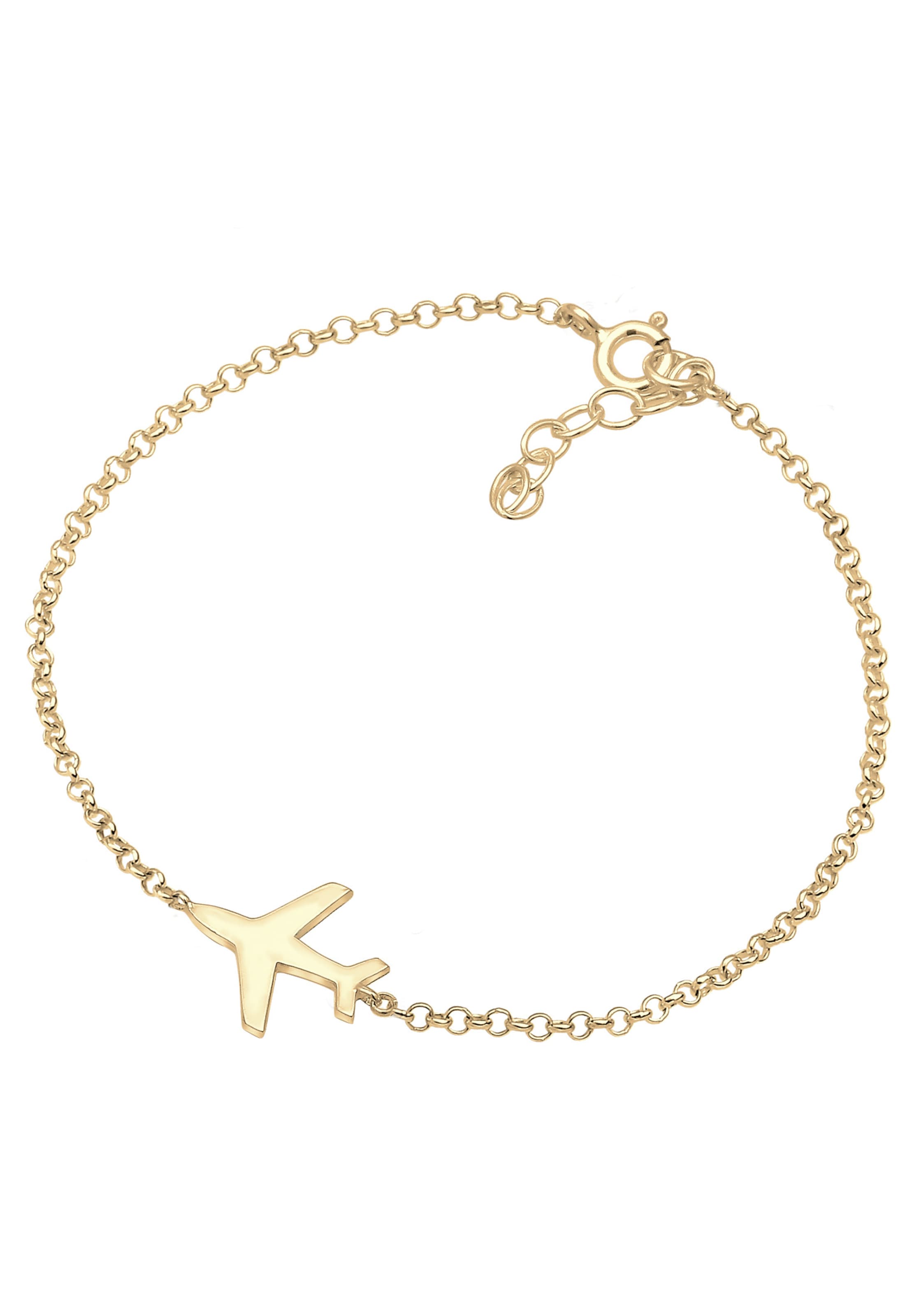 ELLI Bracelet &#x27;Flugzeug&#x27; in Gold: front
