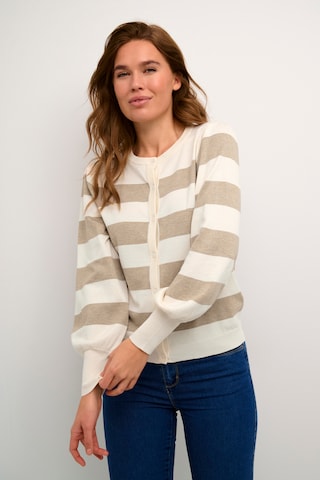 Kaffe Gebreid vest 'Lizza' in Beige: voorkant