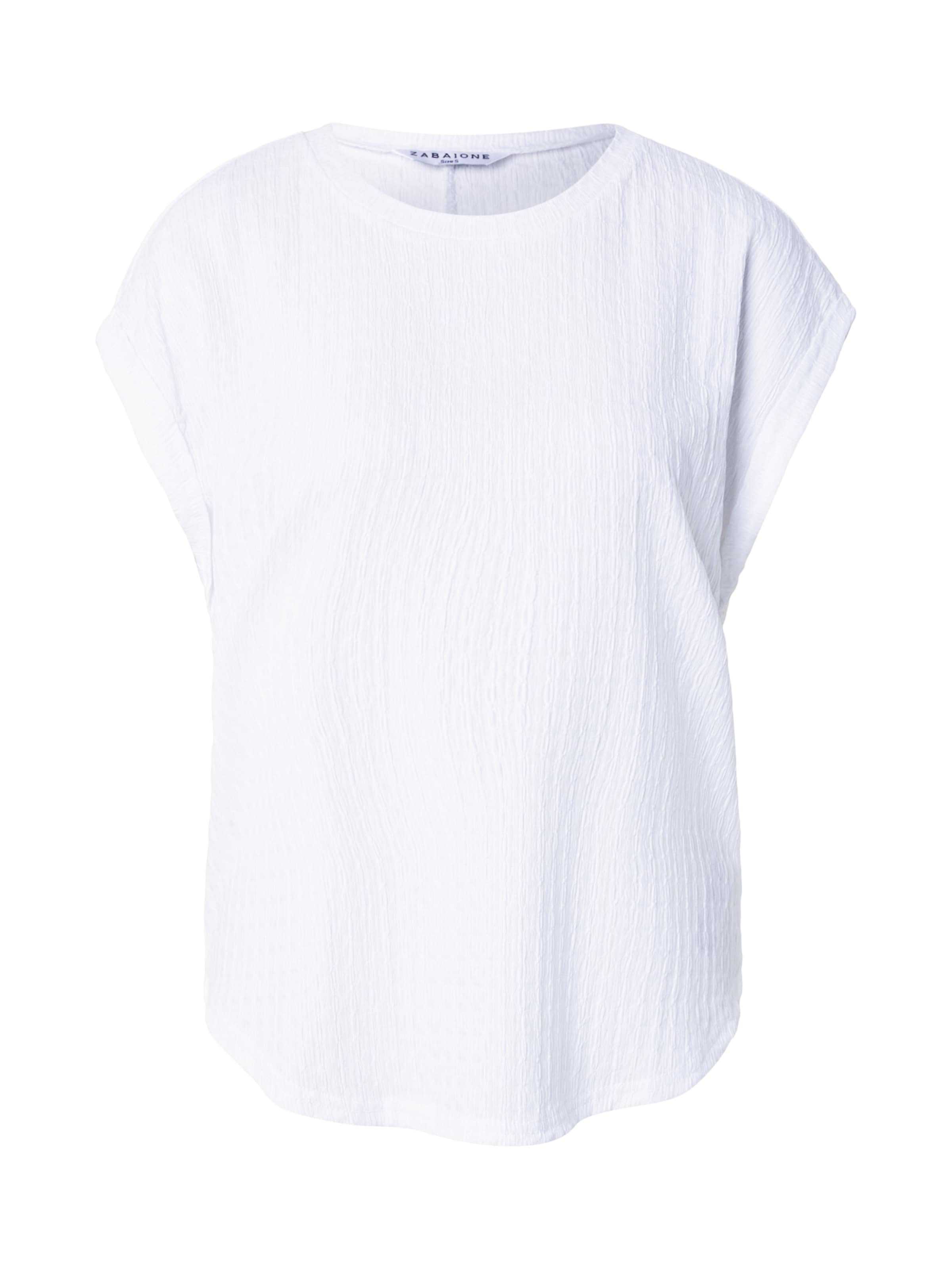 Tricou 'Su44rina' de la ZABAIONE pe alb: față