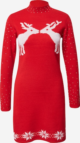 PIECES Knitted dress 'FIRA' in Red: front