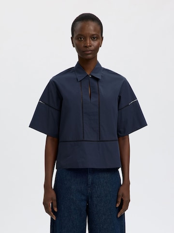 SELECTED Bluse in Blau: Vorderseite