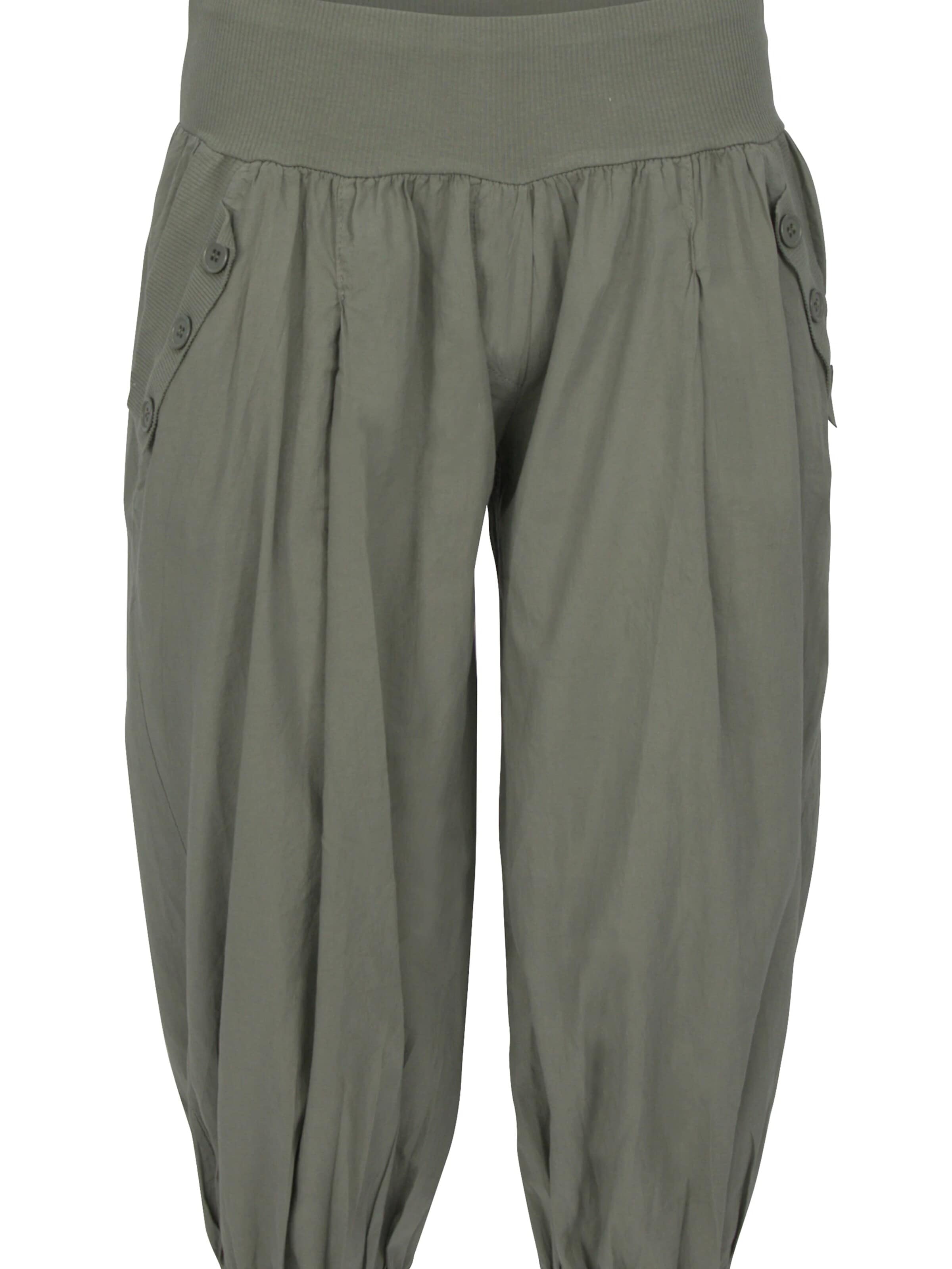 malito more than fashion Harem Pants in Green: front