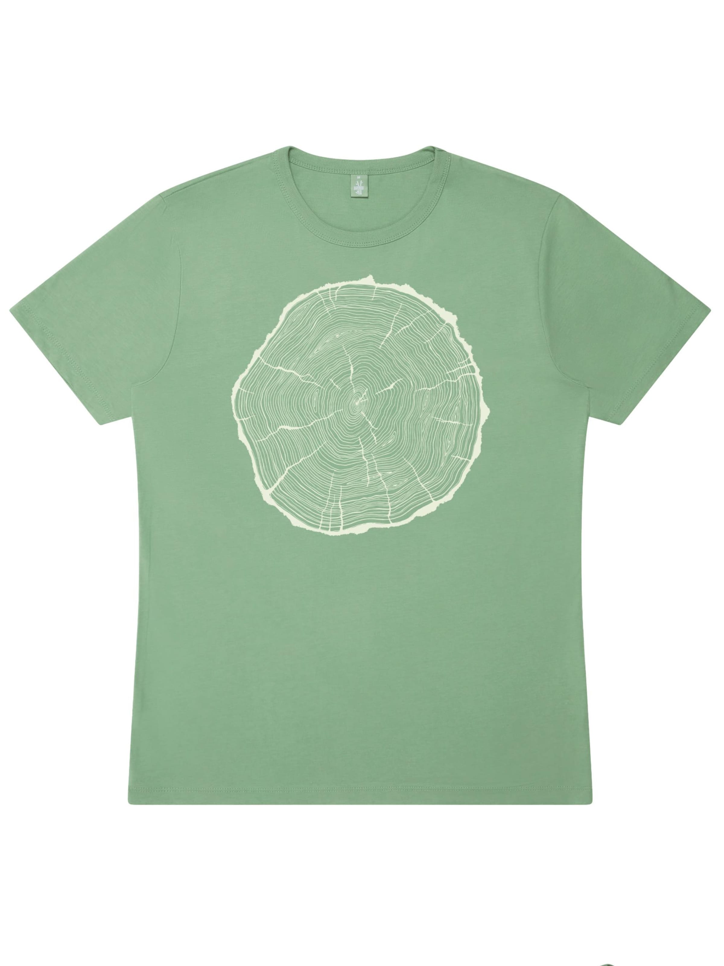 Life-Tree Shirt '"Biglsice" Bamboo Green' in Green: front
