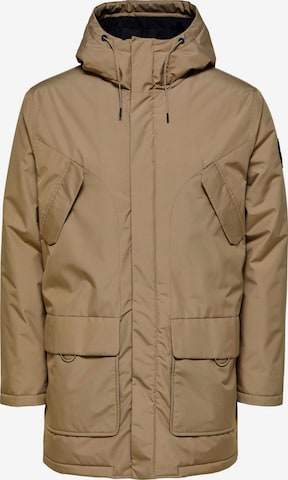 SELECTED HOMME Between-season jacket 'Hector' in Brown: front