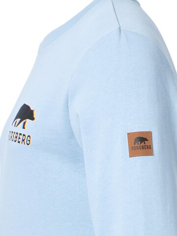 FORSBERG Sweatshirt 'mit kleinem Anaglyph-Logo' in Blau