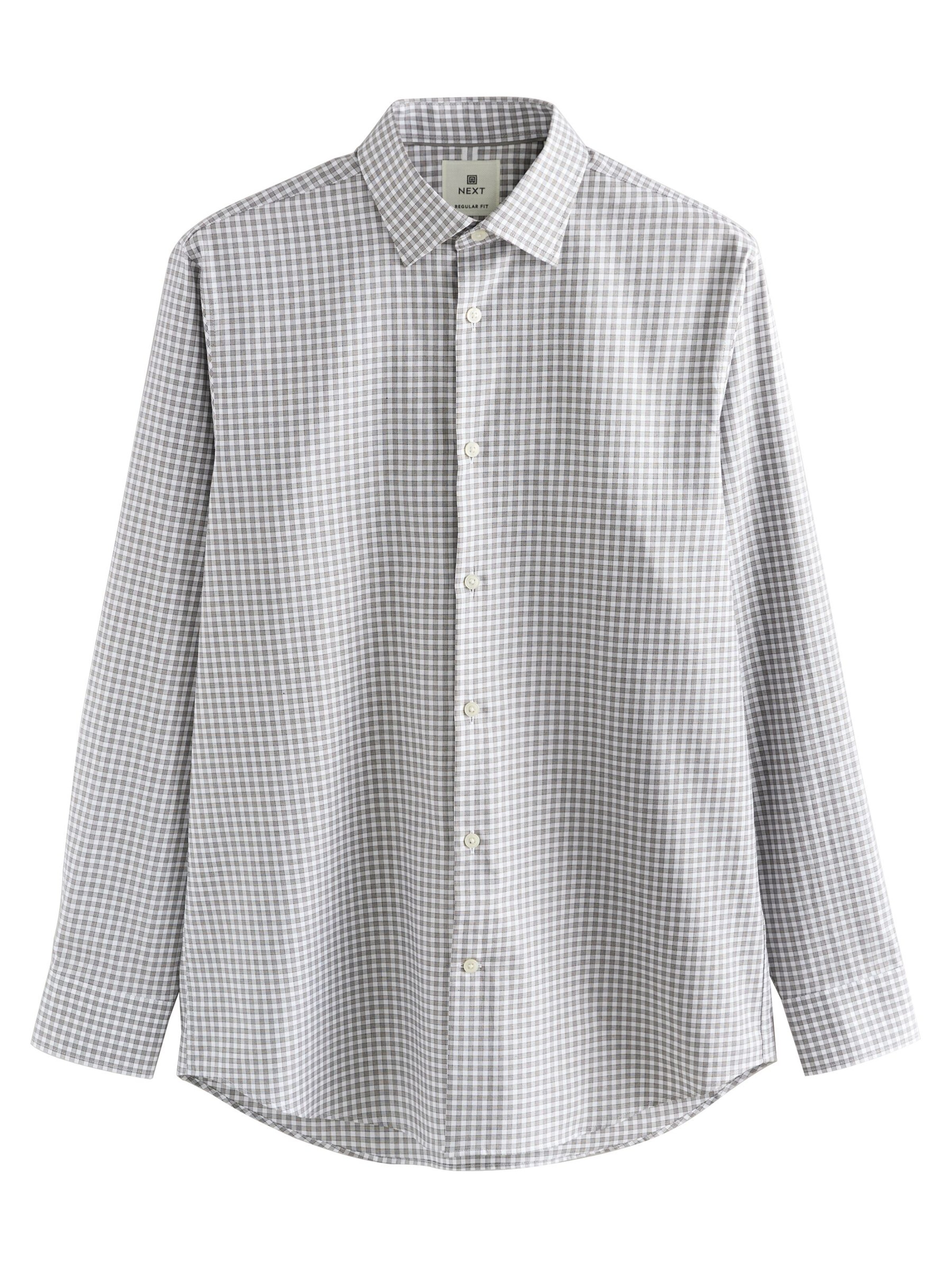 Coupe slim Chemise Next en gris : devant