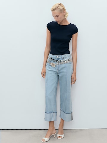 MANGO Wide Leg Jeans 'GALA' i blå