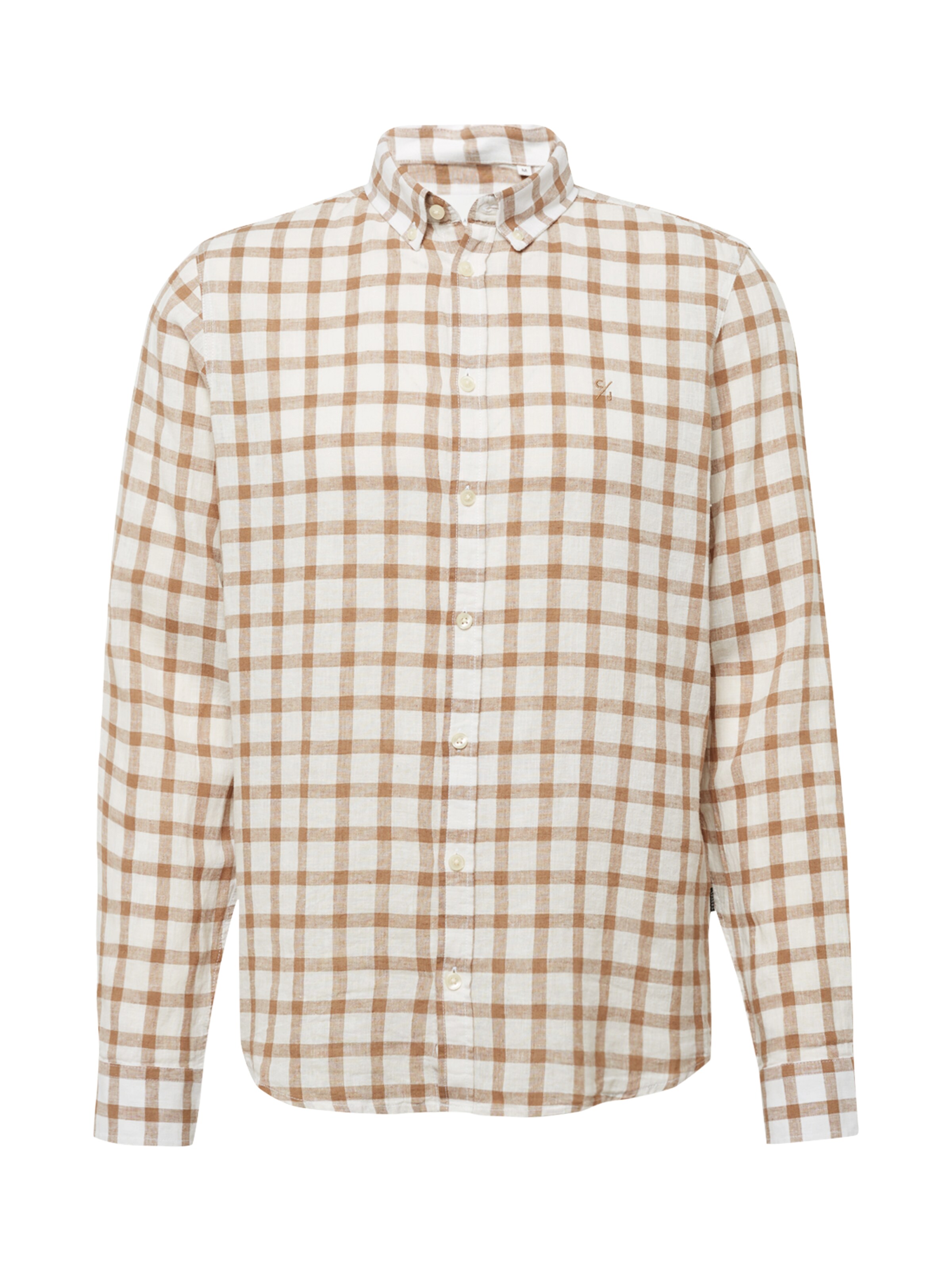 Casual Friday Regular fit Overhemd 'Anton' in Bruin: voorkant