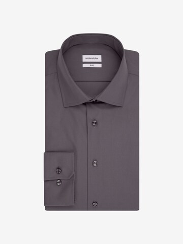 SEIDENSTICKER Slim fit Business Shirt in Grey