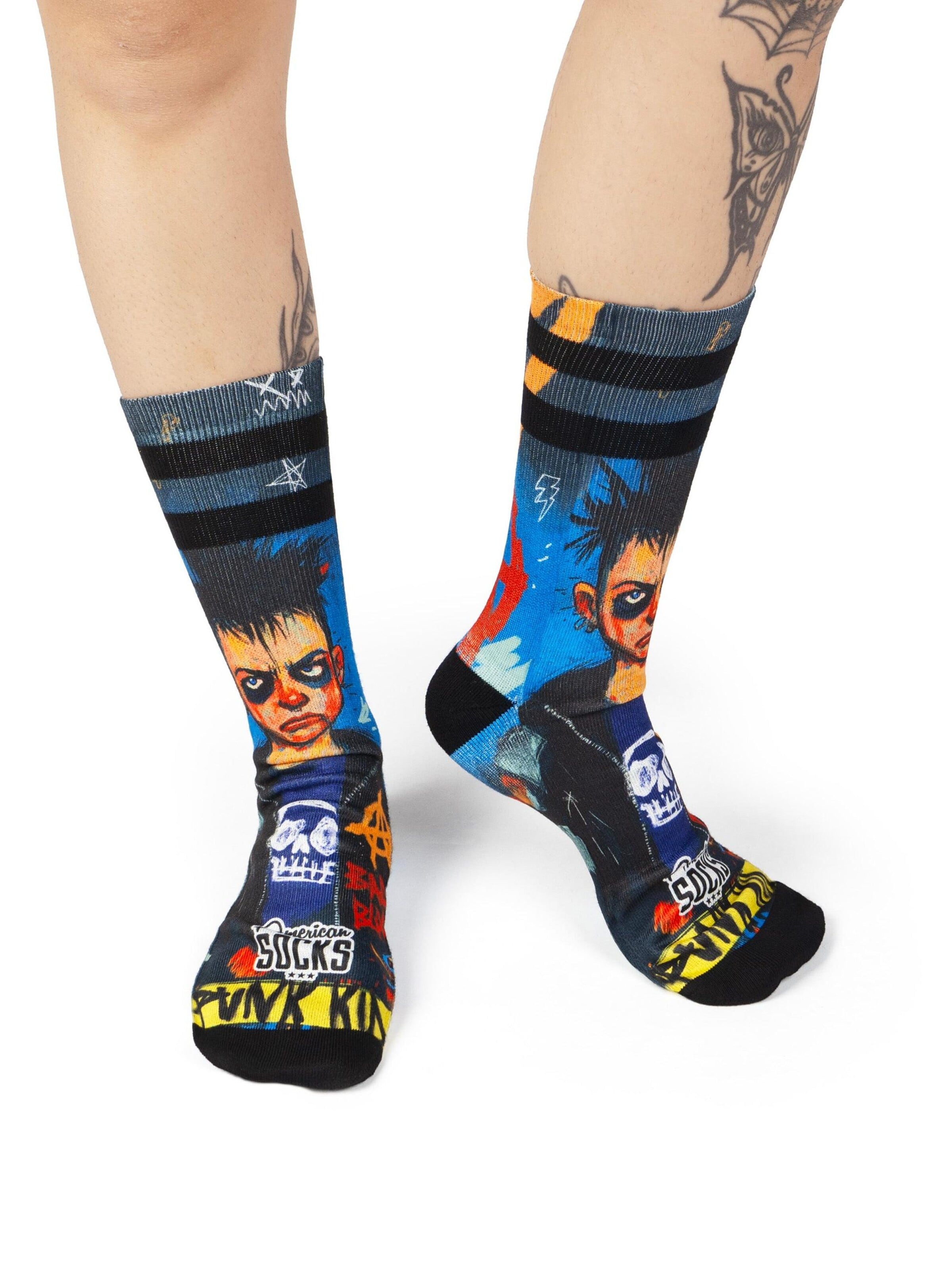 Calzino 'Youth Renegade' di American Socks in blu: frontale
